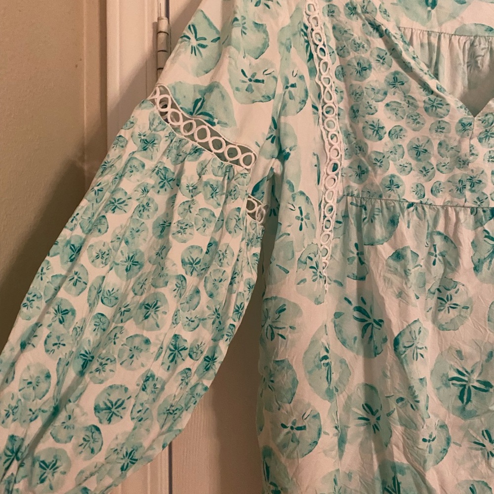 Crown & Ivy. Women’s Tropical Teal Top. Pullover. XL. Long Sleeve. - Picture 3 of 6